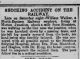 1888 Newspaper Cutting 1888. William Walker (B1820) Accident